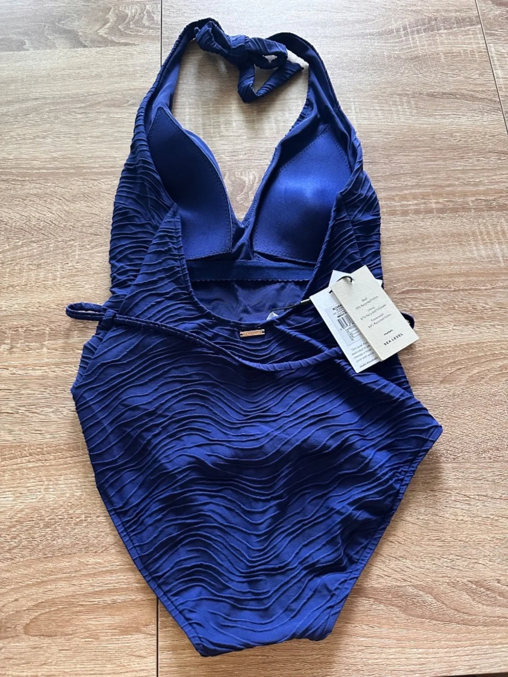 Sea Level De Soleil Navy One Piece Swimsuit